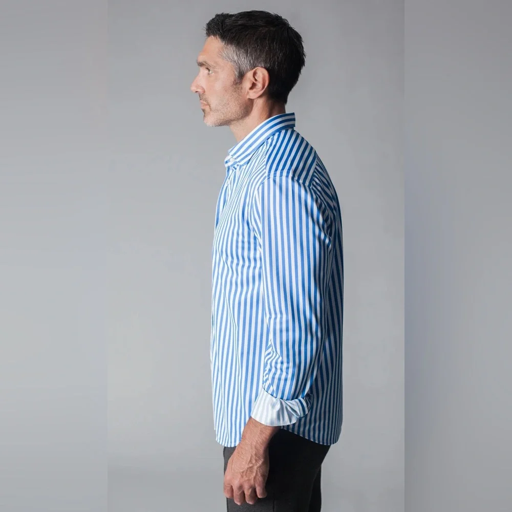 BUKI • The Go Big Stripe Long Sleeve Tech Shirt - Picture 5 of 9